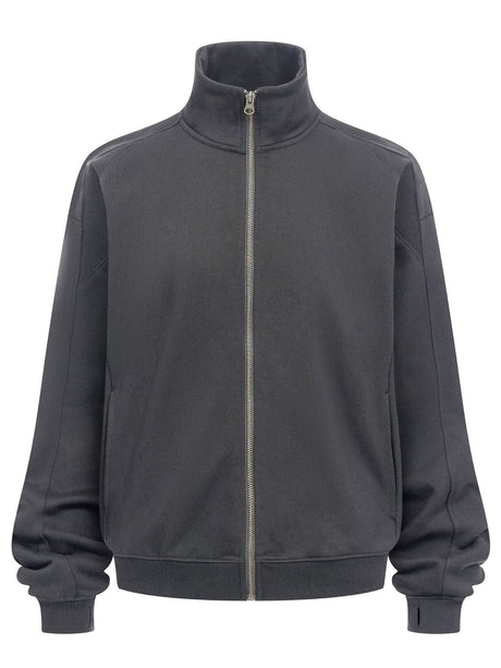 Liber Autumn Neutral wear Zipper decoration Solid Color Sweatshirts&Hoodies