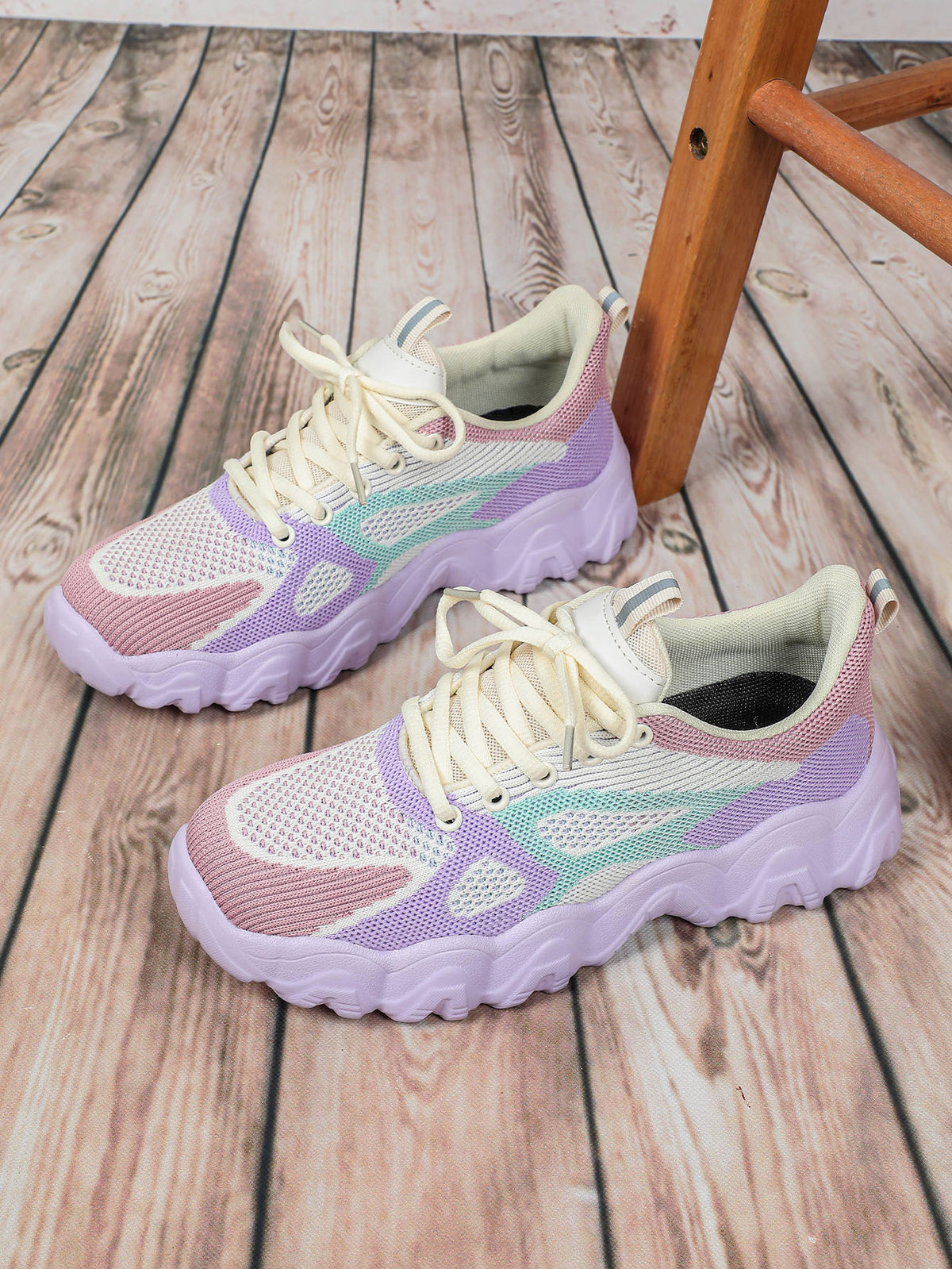 Color-blocked Unisex Casual Sneakers