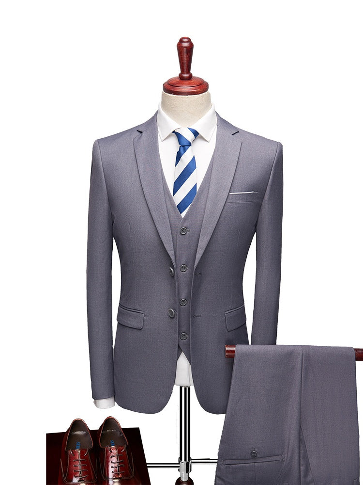 Slim-fit Business Suit Set 3-piece Sets