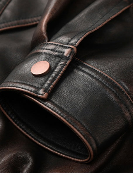 Post-apocalyptic Locomotive Leather Jacket