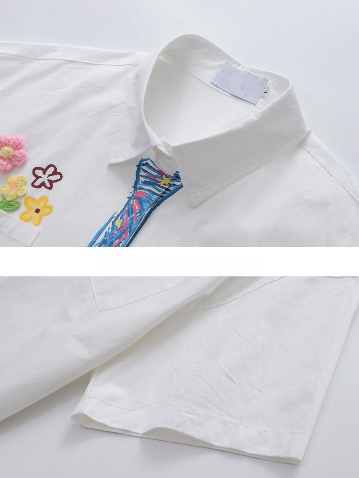 Hand-drawn Ties Shirts