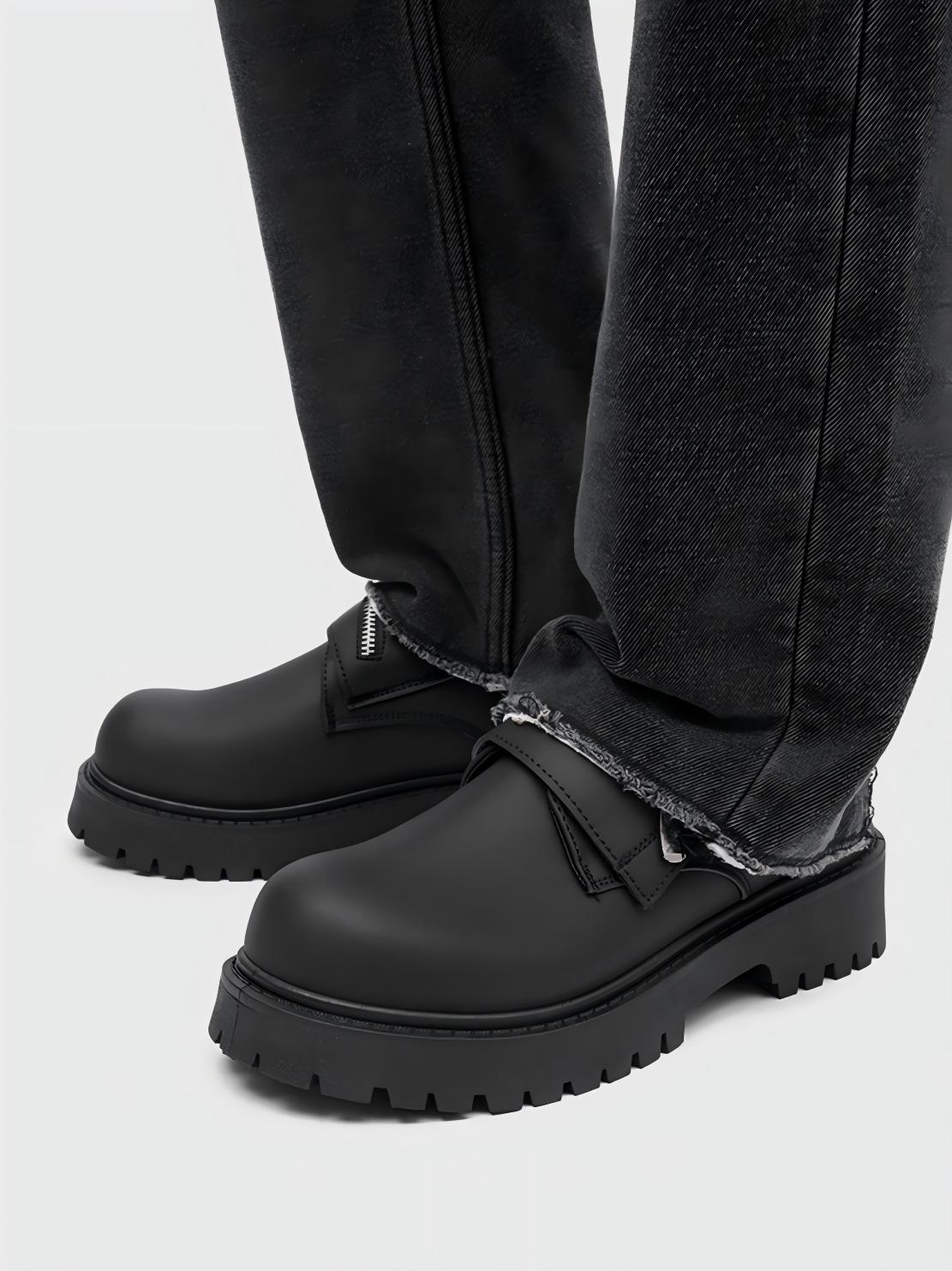 Matte Black Derby Shoes