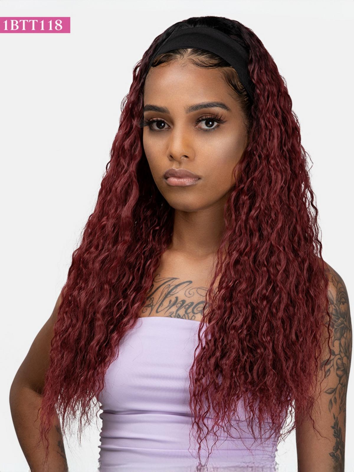 Long Curly Wool Hair With Half-head Wig Made Of Synthetic Fibers