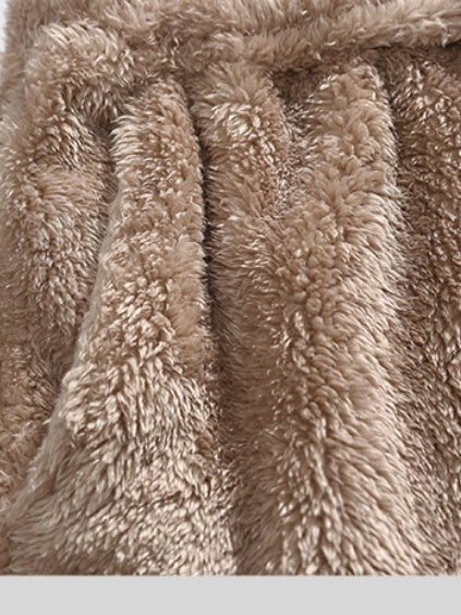 All-match Outdoor Solid Color Arctic Velvet Binding Of Feet Plush Casual Pants