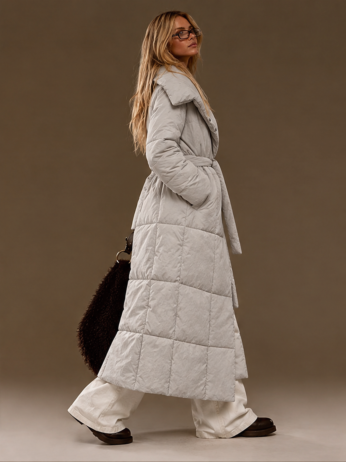 Loose-fitting, Casual, Warm, Long Stand-collar Cotton Coat/long Cotton-padded Jacket