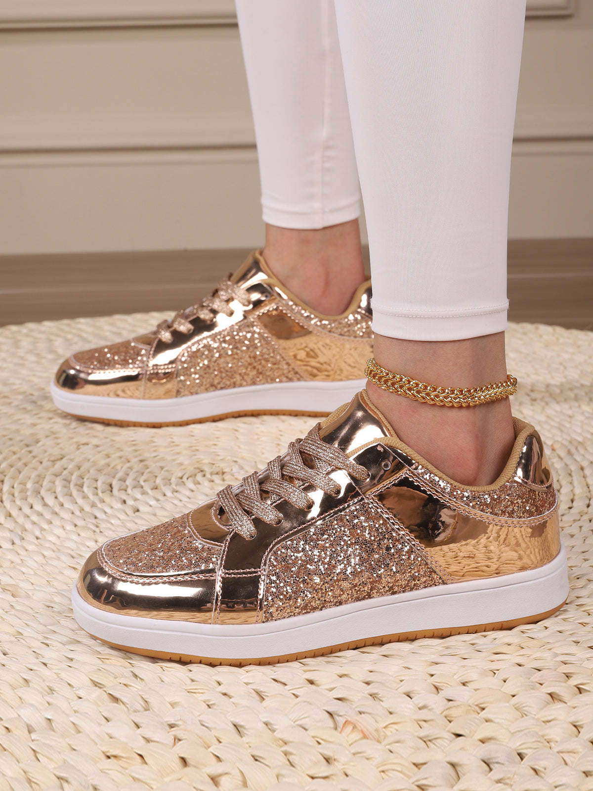 Sequined Women's Sneakers