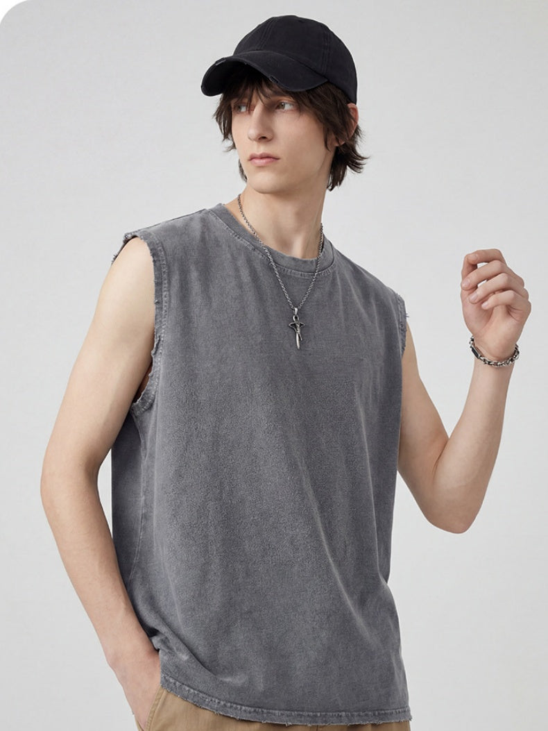 Retro Distressed Sports Tank Tops