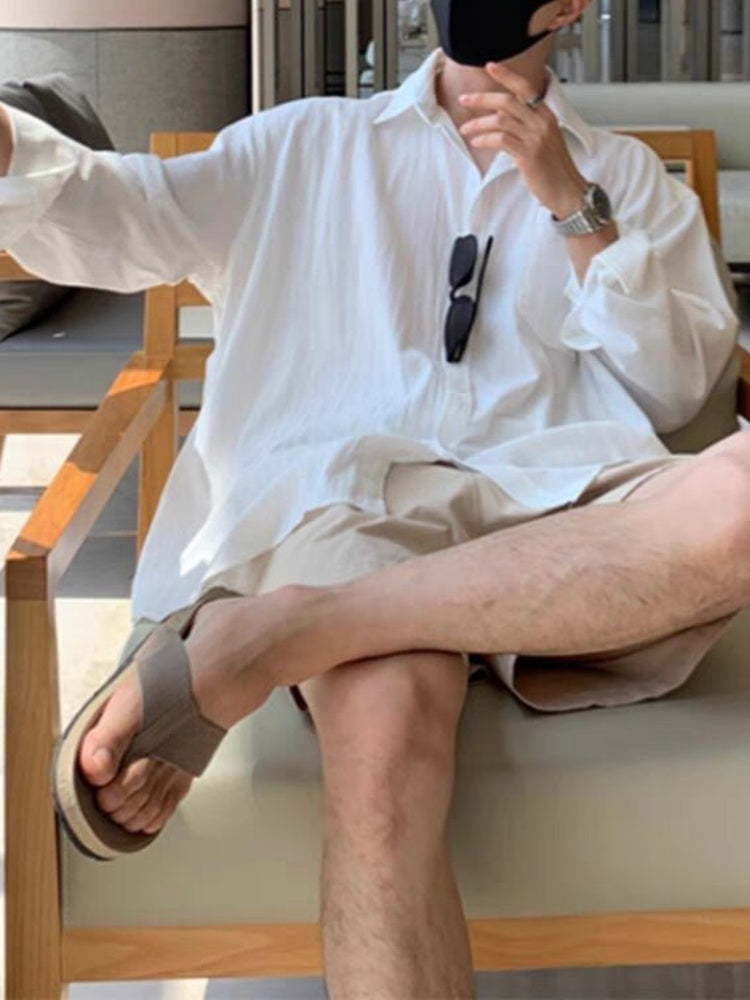 Breathable Flax Loose-fit Sunscreen Shirts