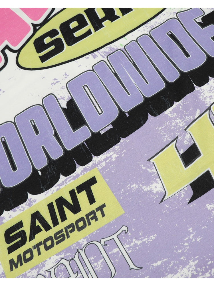 Liber Autumn Neutral wear Printed Letter T-shirts