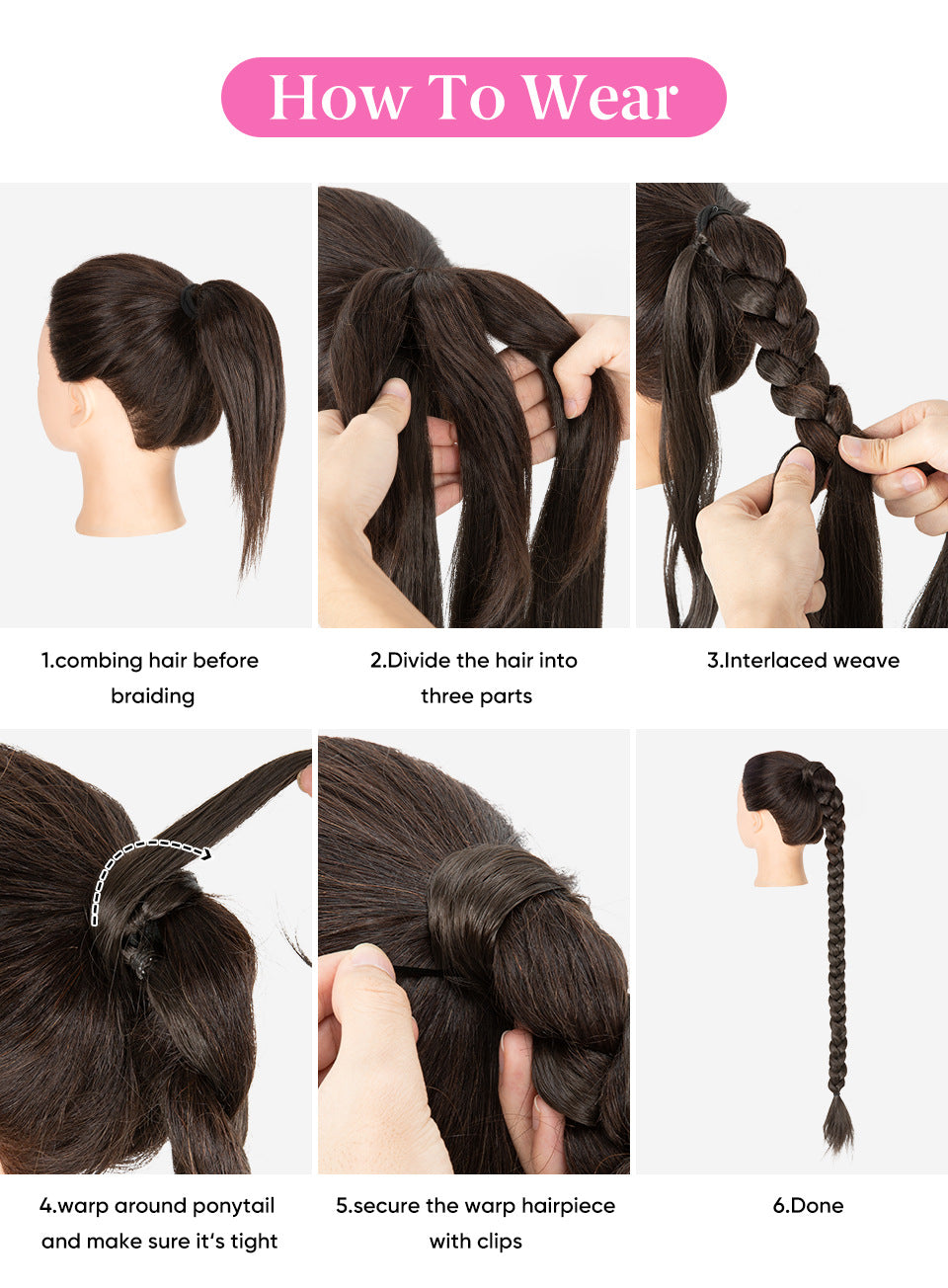 Wrapped Ponytail Wig