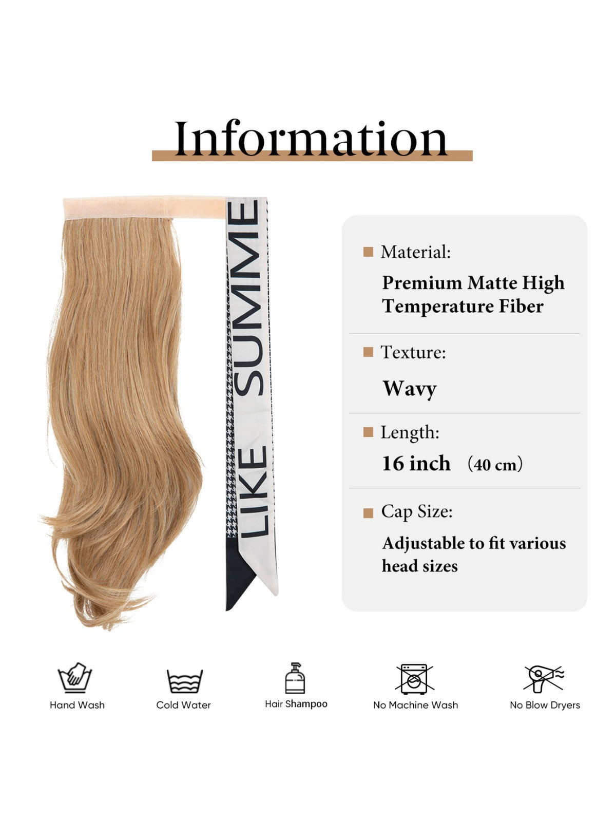 Long Curly Wig With Headband