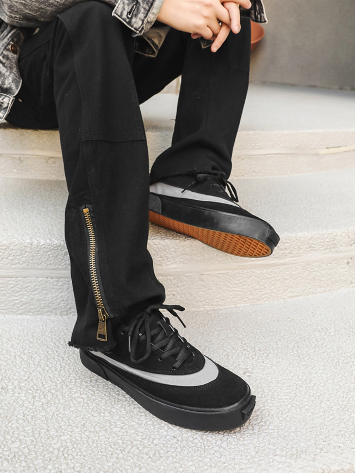 Suede Color-blocked Sneakers
