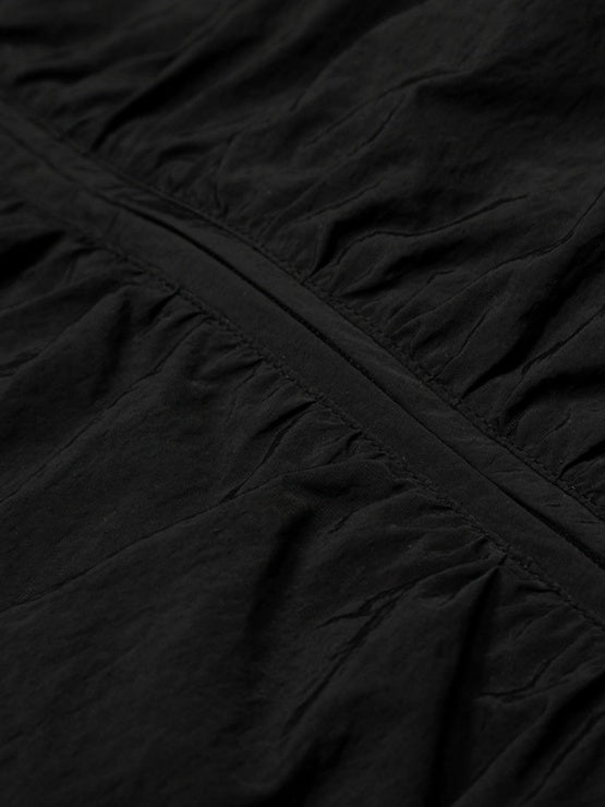 Functional Style Outdoor Stand Collar Thin Pleated Tank Tops Vests