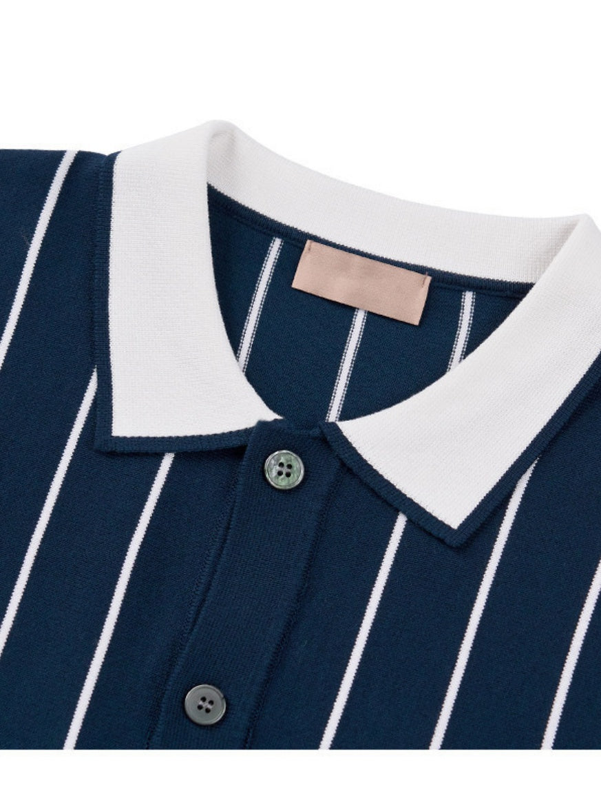 Stripes Old Money Style Breathable Polo Shirts