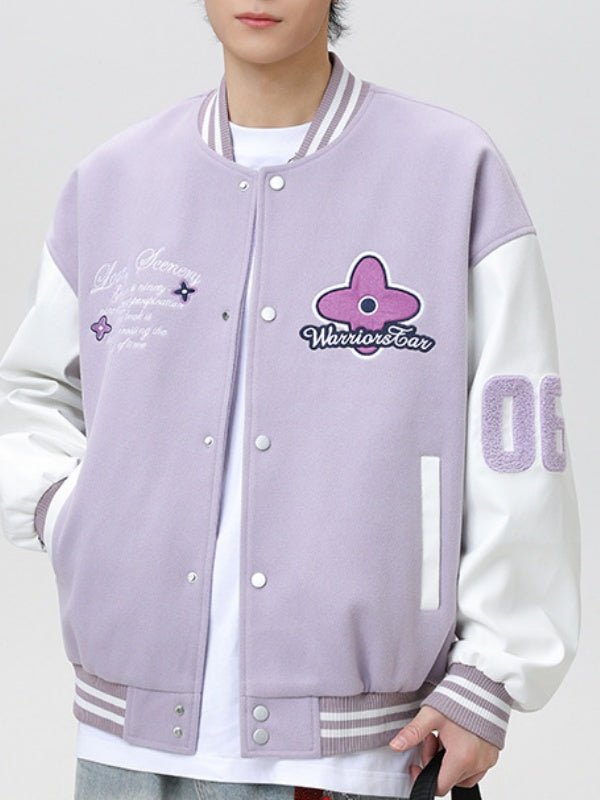 Liber Autumn Neutral wear Embroidery Color matching Jackets