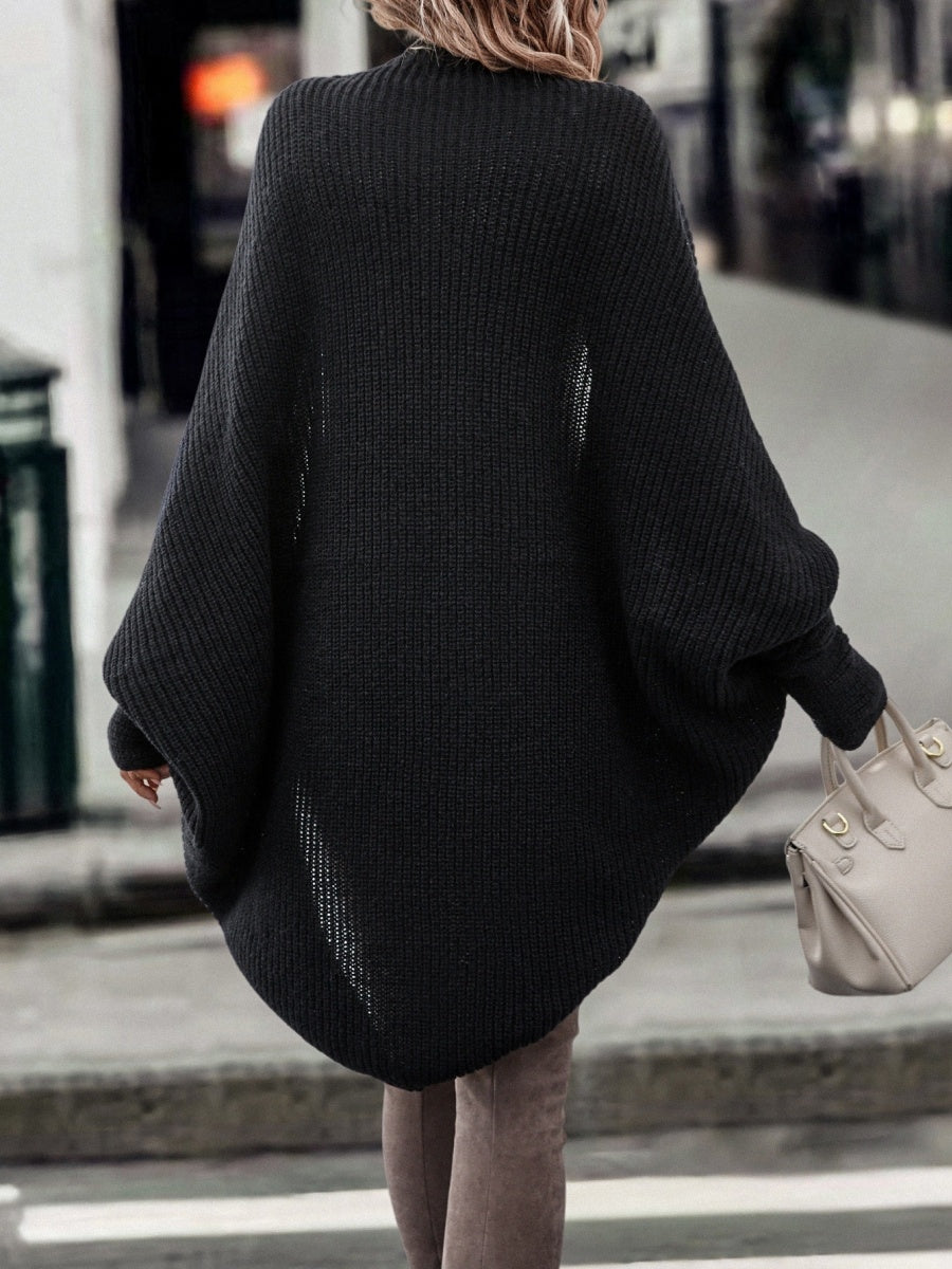 Loose-fitting Batwing Sleeves Knitted Sweaters Grace Daily Workplace Thickened Soft Knit Cardigan