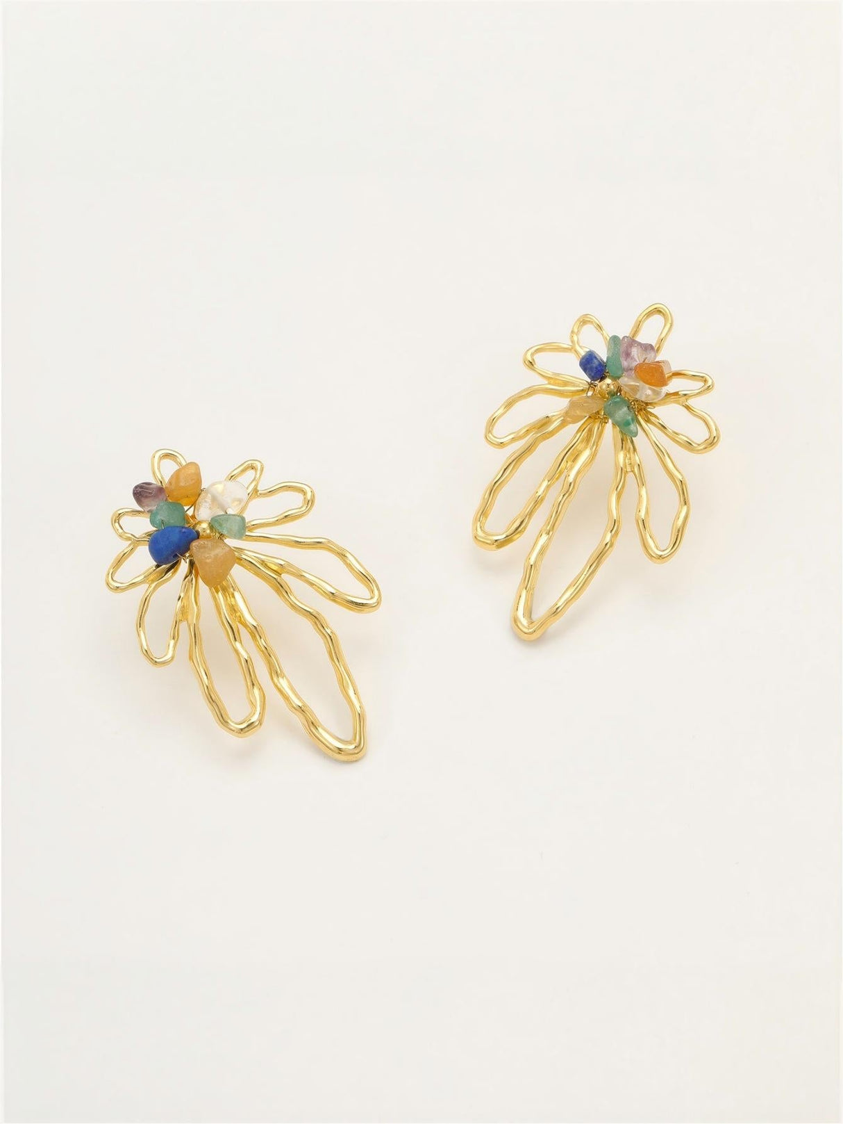 Colorful petal earrings