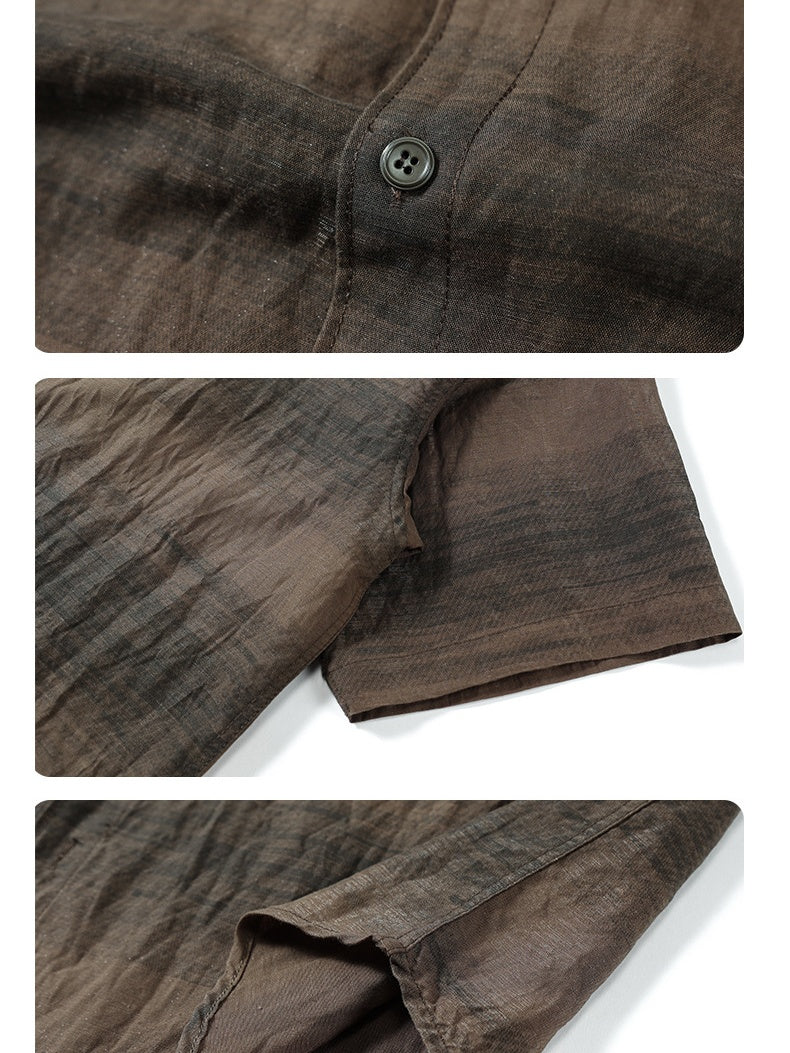 Retro Gradient Flax Shirts