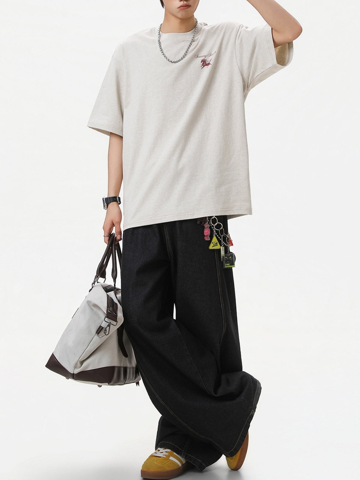Retro Color-blocked Printed T-shirts