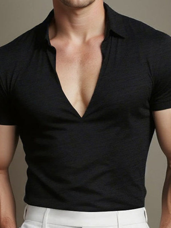 Leisure V-neck Comfort Breathable T-shirts