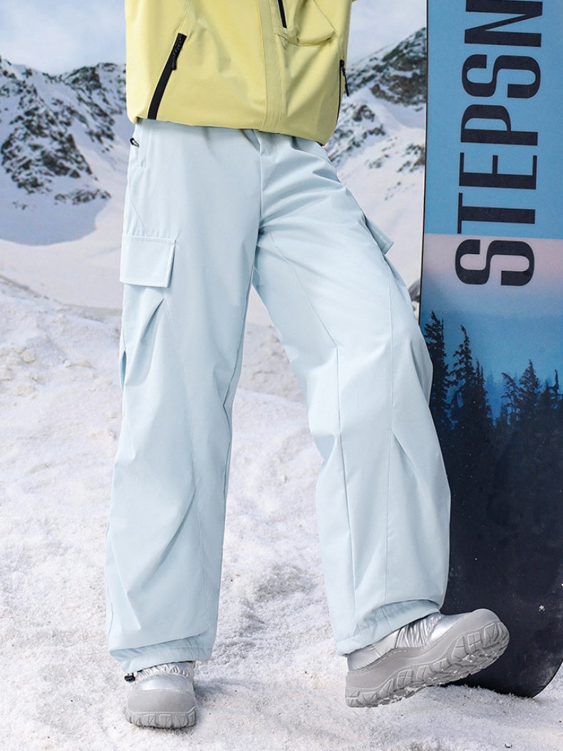 Outdoor Windproof Thickening Ski Water-repellent Keep Warm Cargo Trousers