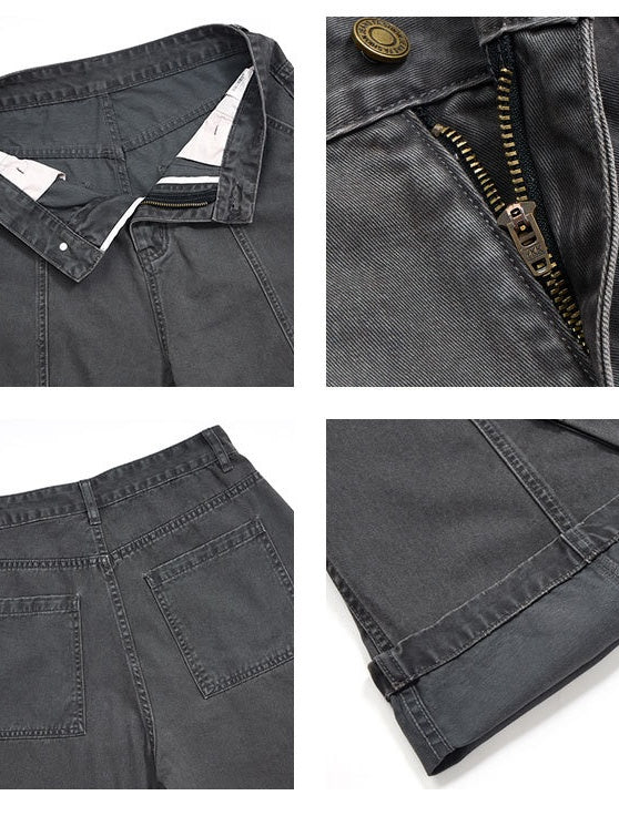 Retro Vintage Distressed Large Pockets Tooling 7 Points Shorts
