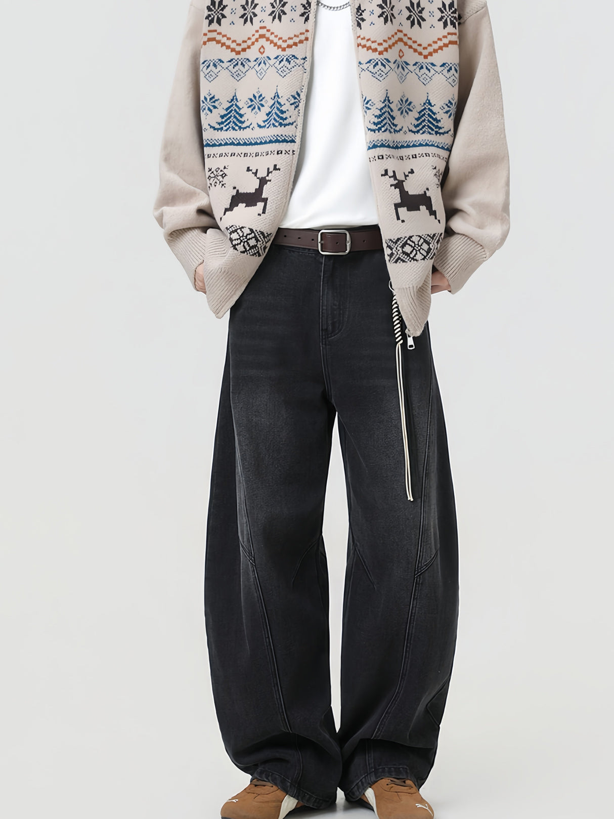 Christmas Jacquard Fair Isle Retro Ethnic Cardigan Sweater