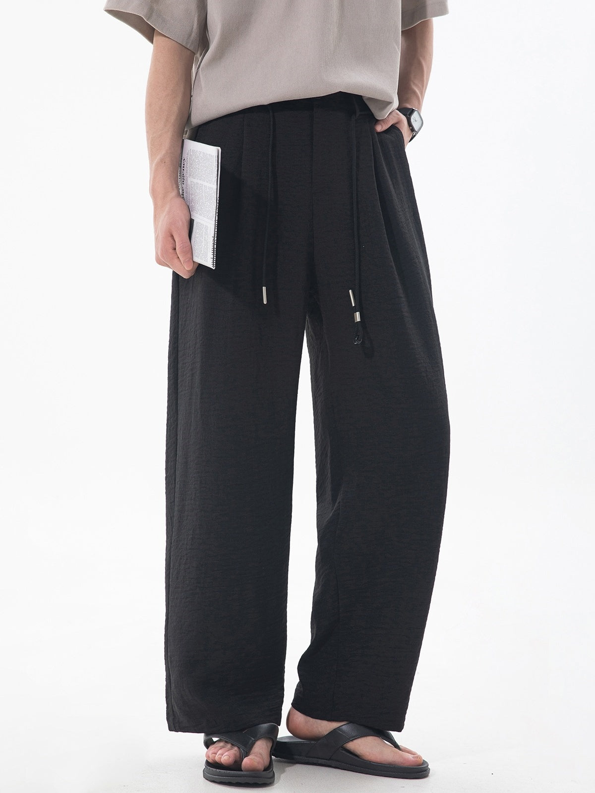 Imitation Linen Nine Points Breathable Pants
