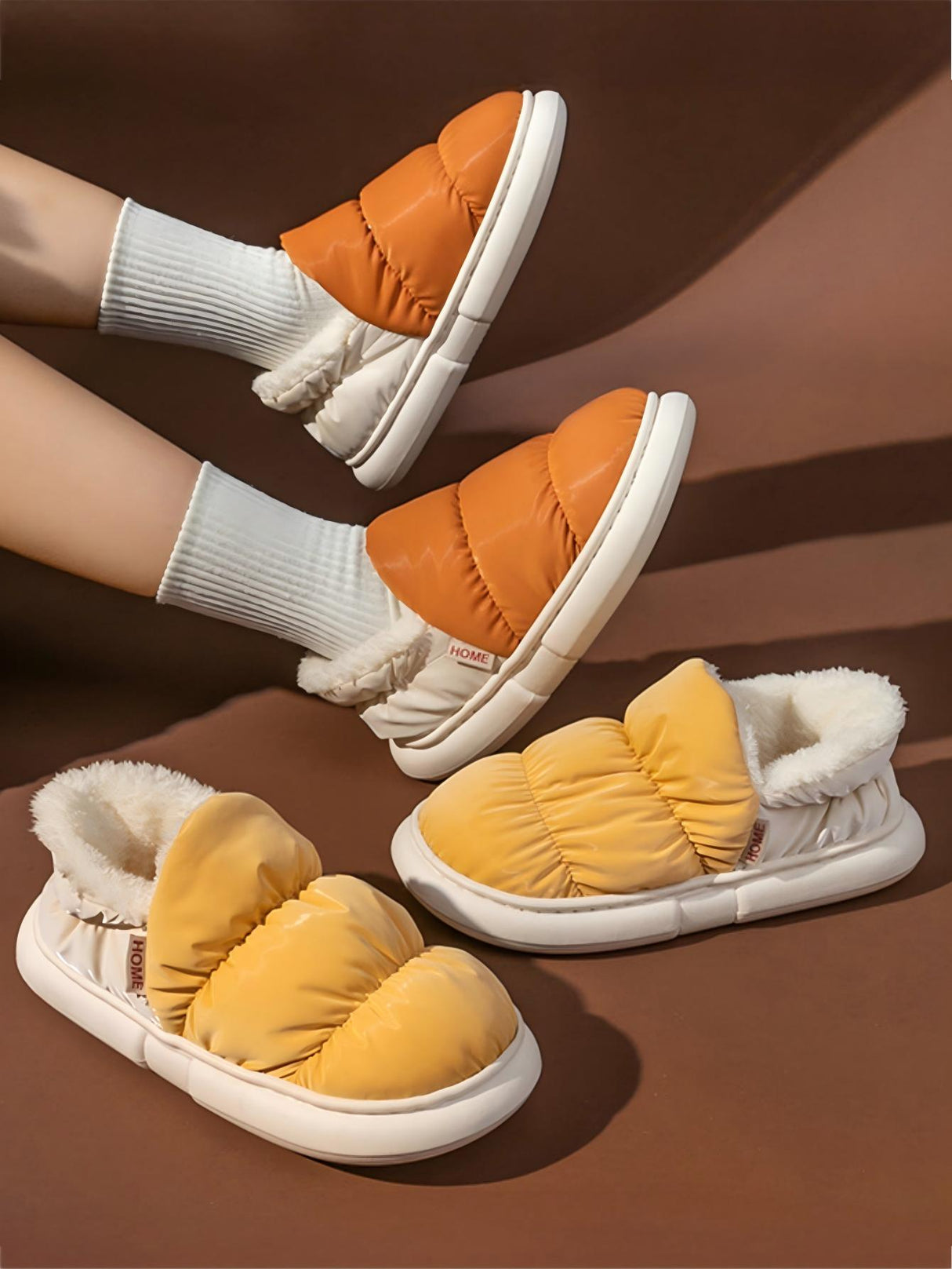 Colorblock Pleated Flats