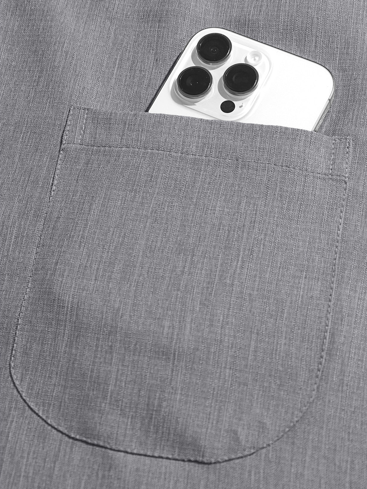 Cotton And Linen Color-blocked Shirts