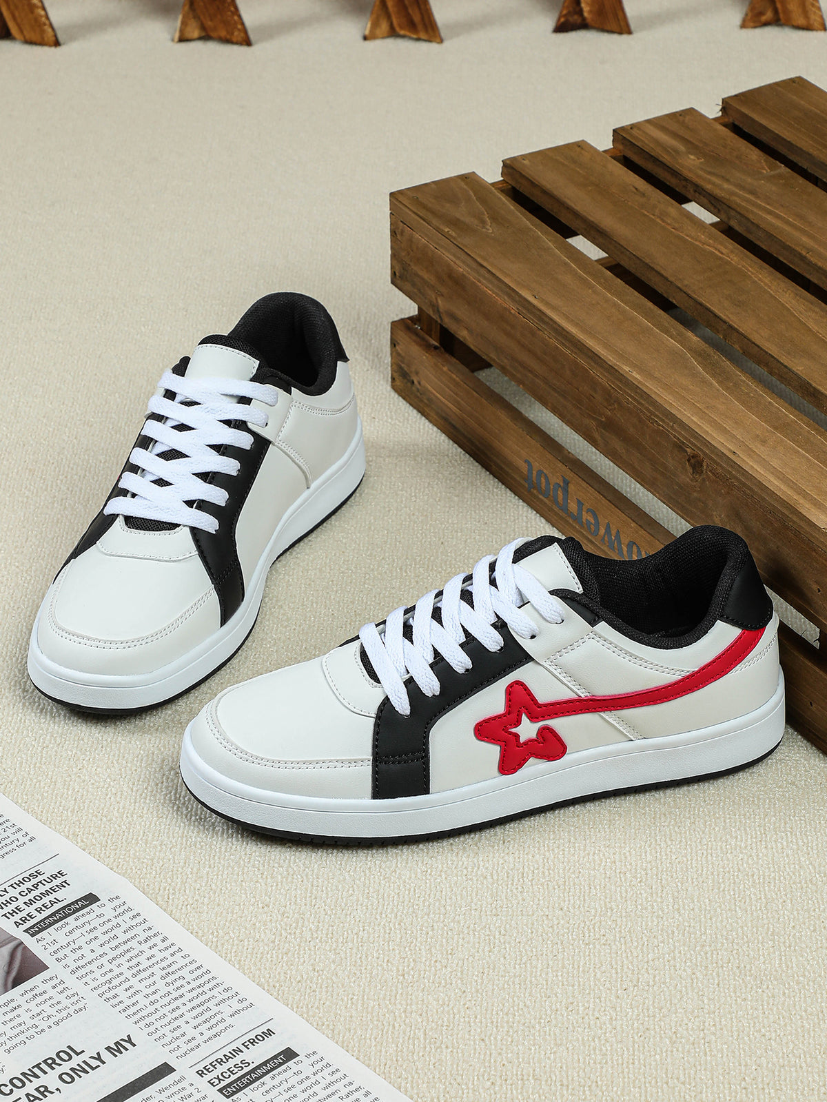 Color-blocked Unisex Casual Sneakers