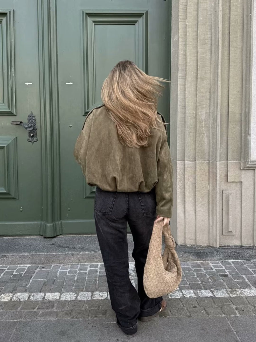 Liber Autumn Women's Pocket Solid Color Jackets