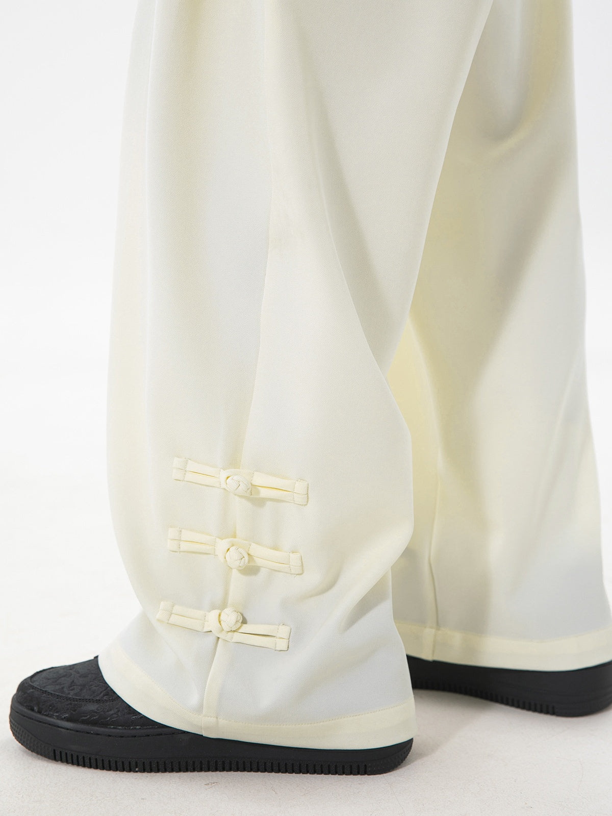 New Chinese Style Chinese Knot Design Loose-fit Pants