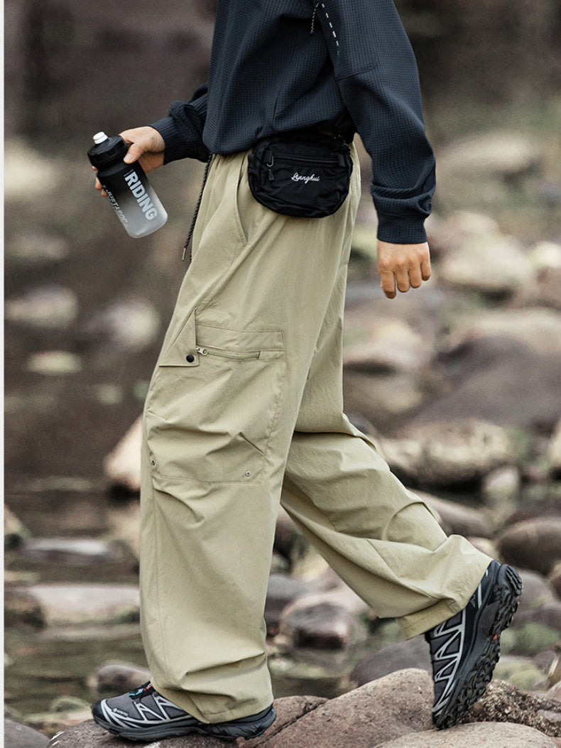 Water-repellent Straight-fit Cargo Trousers