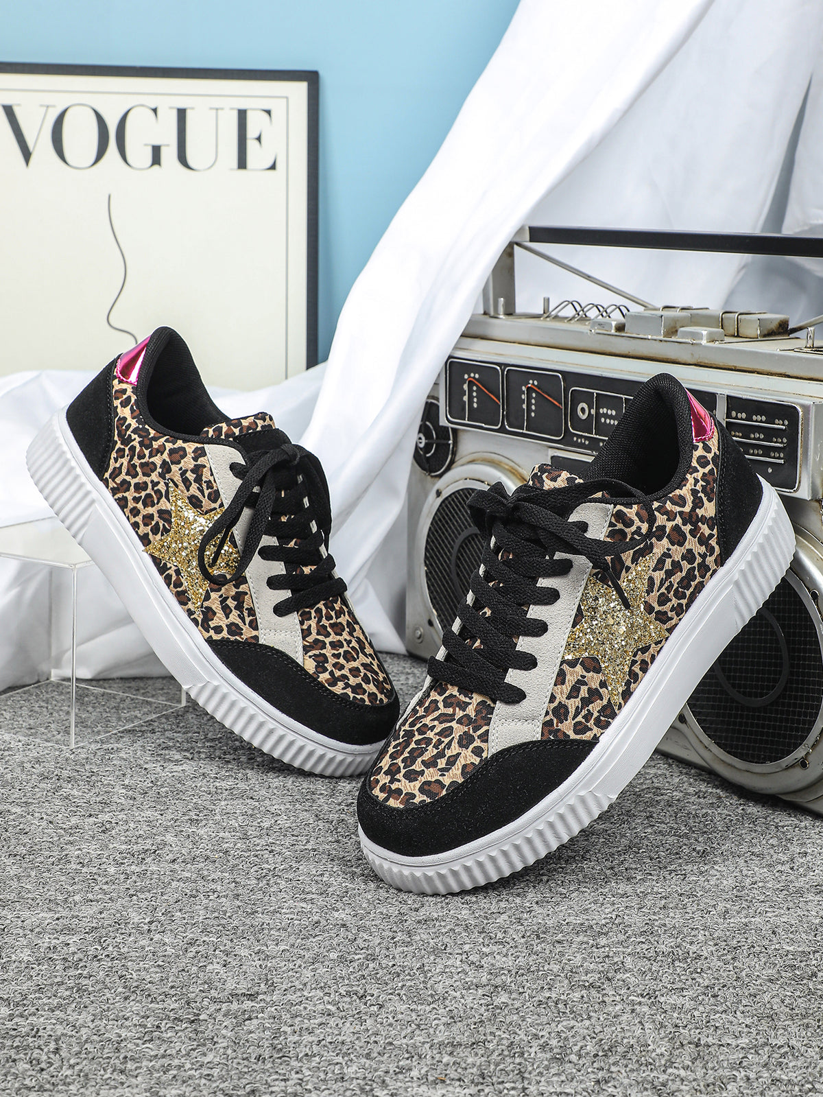 Leopard Print Unisex Casual Sneakers