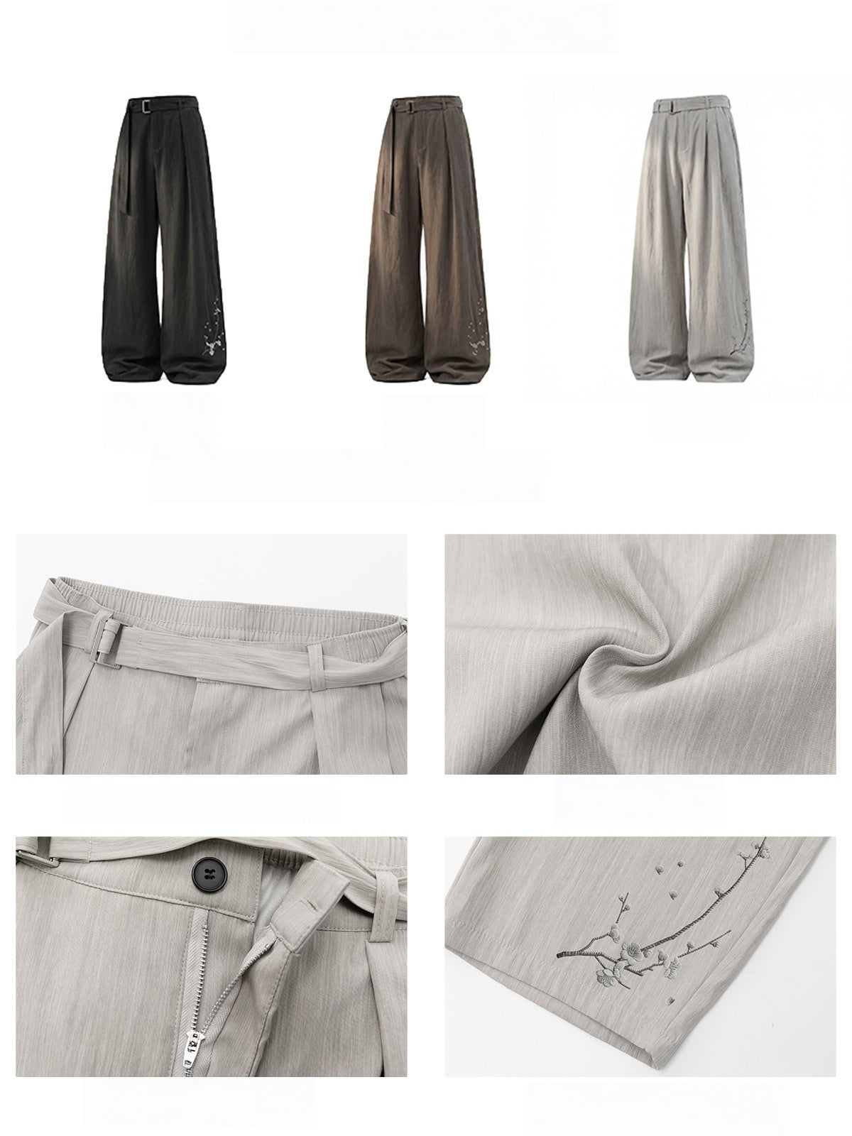 Retro Old Money Style Loose-fit Pants