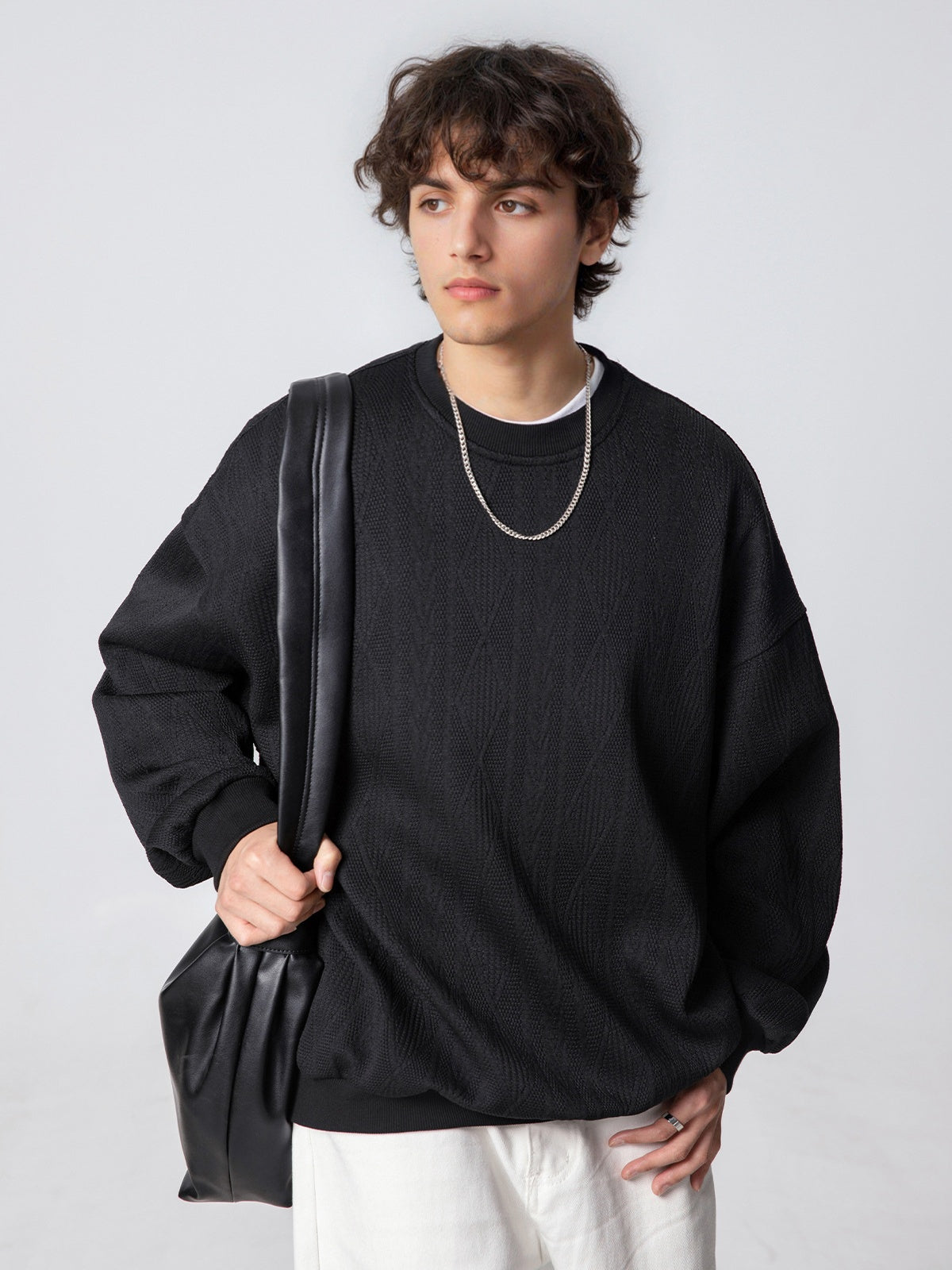 Liber Autumn Men's Solid Color Sweatshirts