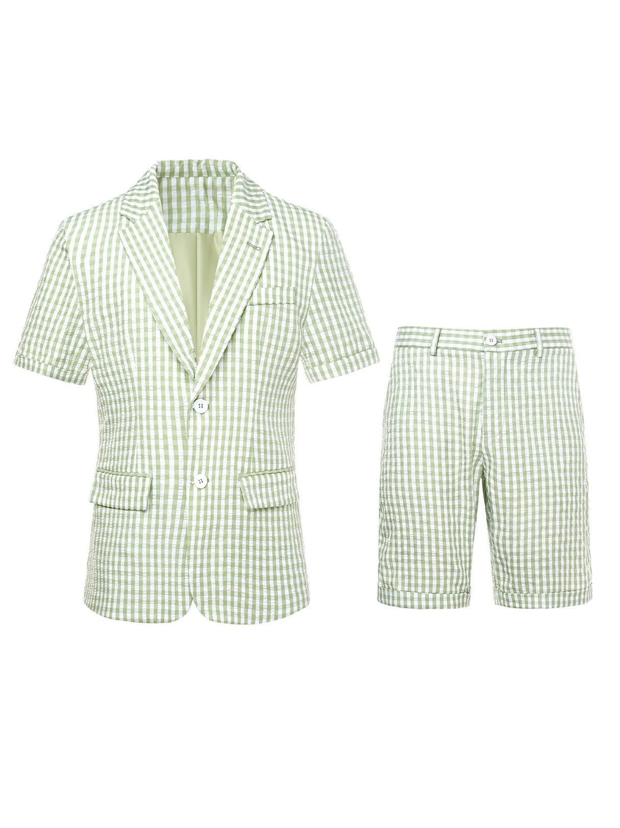 Light Business Leisure Plaid Suit Set 2-piece Sets