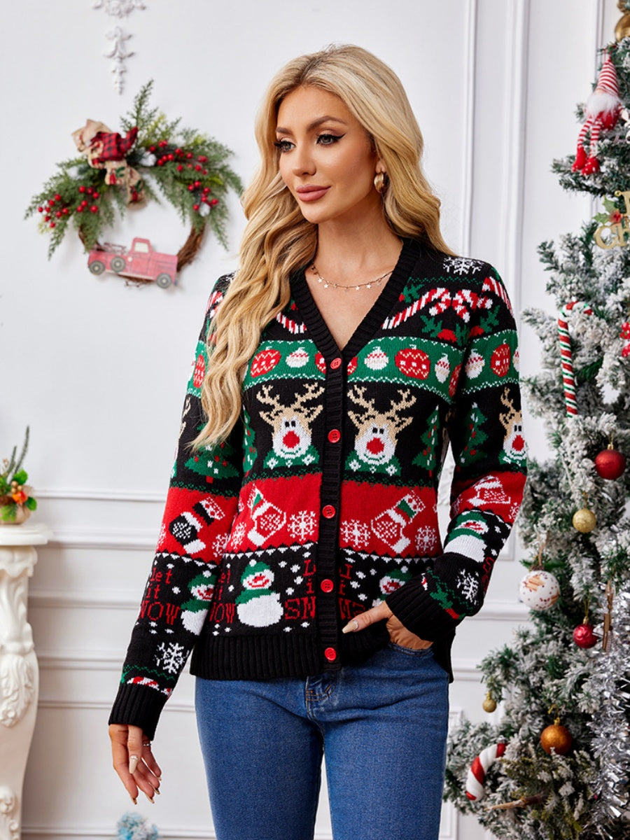 Christmas Christmas Patterns Animal Patterns Cardigans