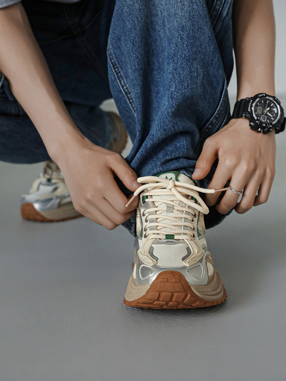 Color-blocked Platform Sneakers