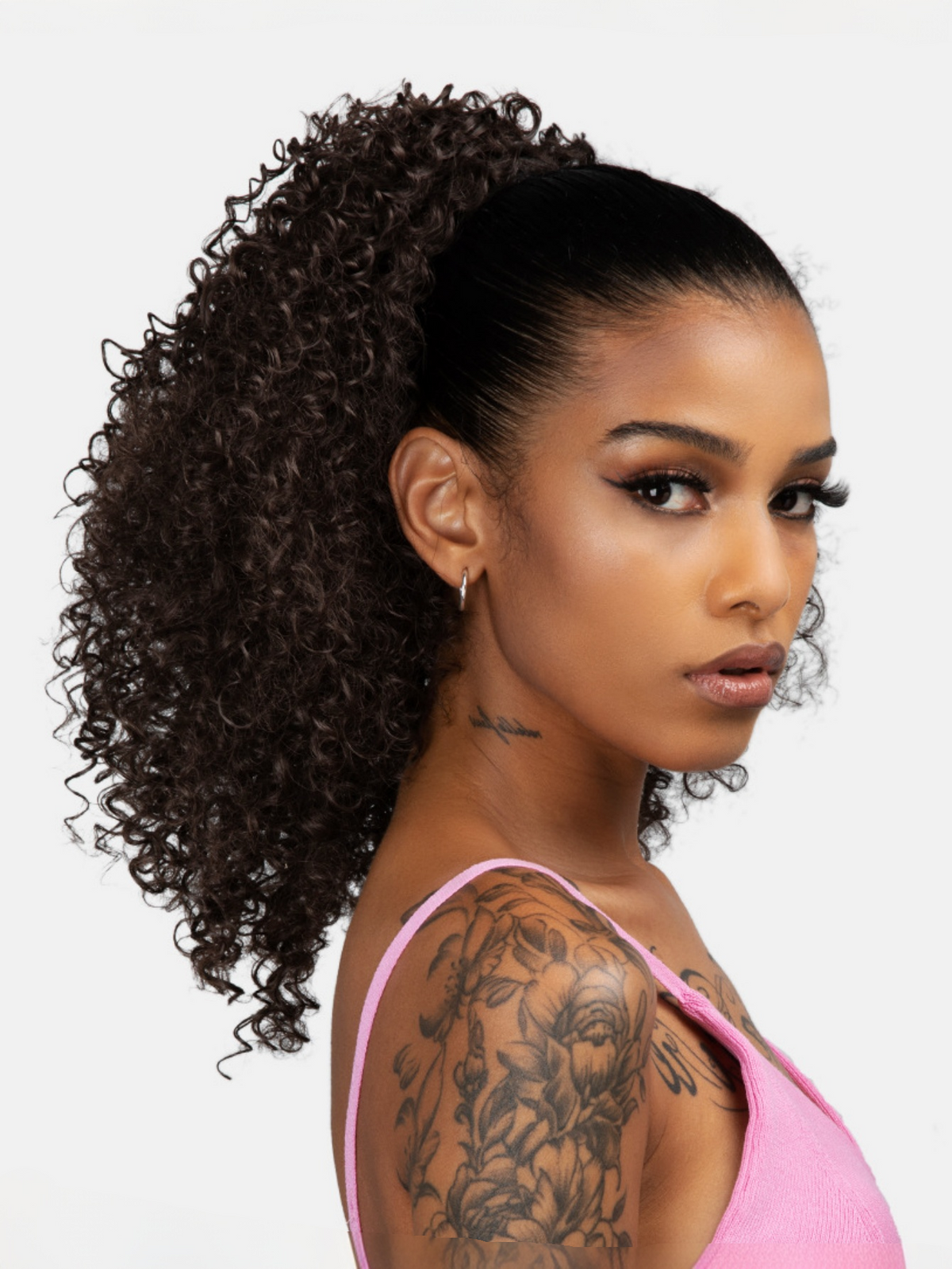 Small Curly Ponytail Synthetic Fiber Drawstring Braid High-temperature Silk Wig