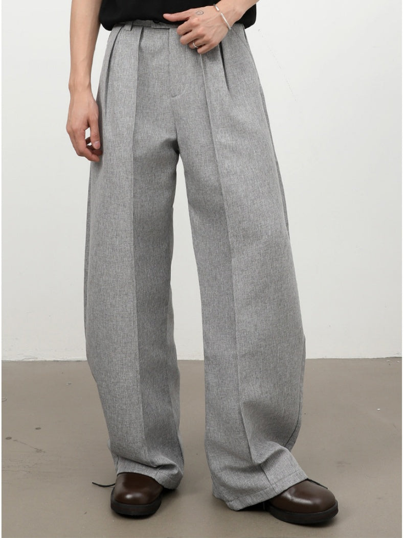 Old Money Style Double Pleat Straight-fit Dress Pants Pants