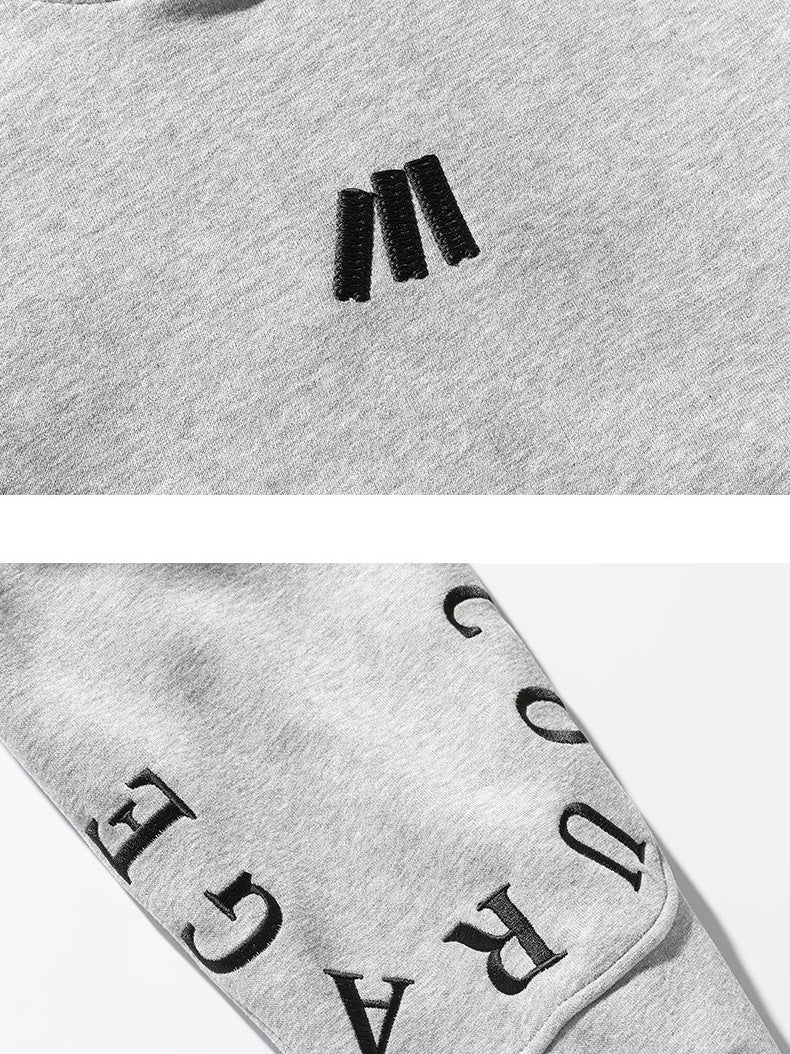 Letter Embroidery Hooded Sweatshirts&Hoodies