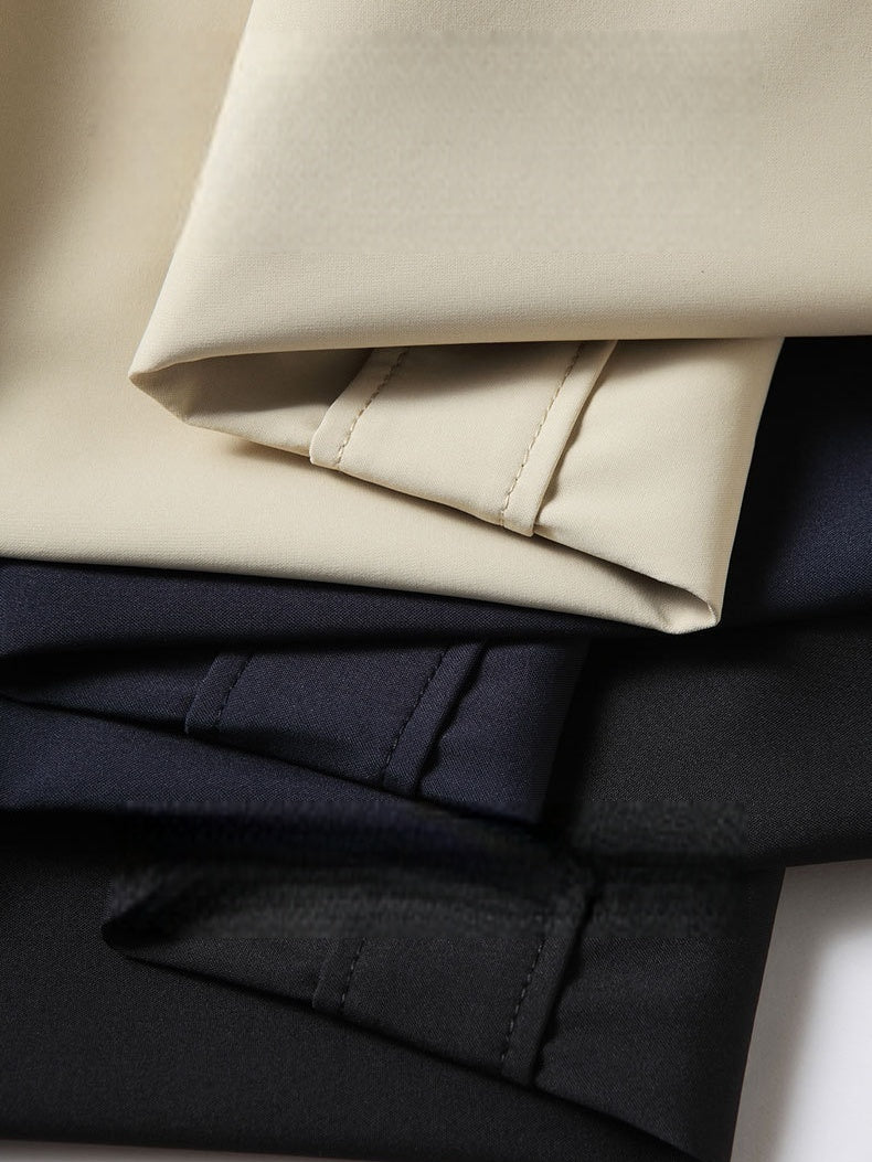 Business Notch-Lapel Single-Breasted Mid-Length Trench Coat