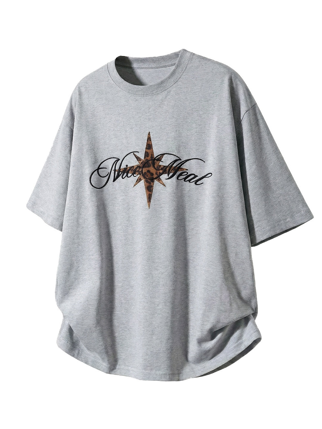 Leopard Print Retro Loose-fit T-shirts