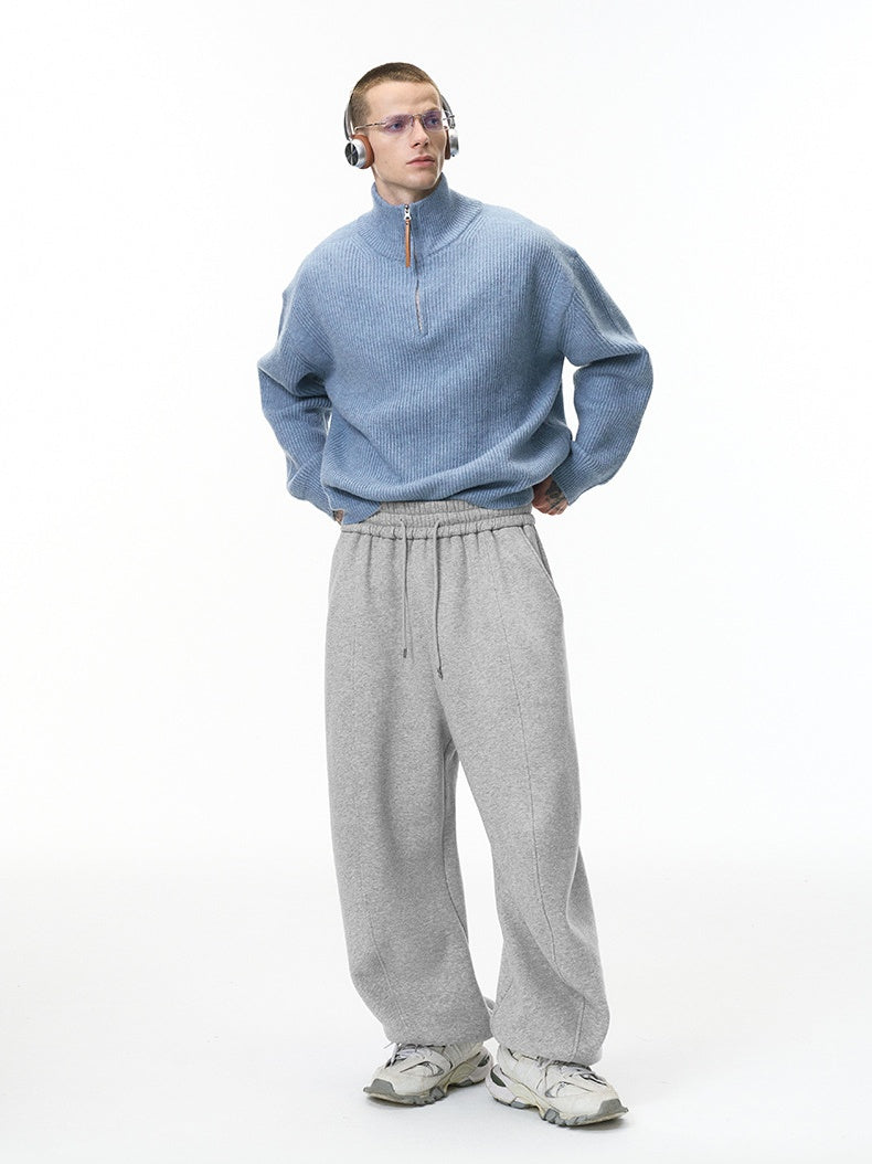 Binding Of Feet Sports Wide-leg Fleece Casual Sweatpants