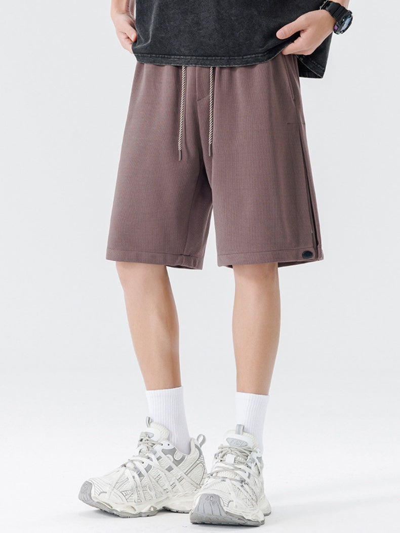 Side Slit Printed Five Points Shorts