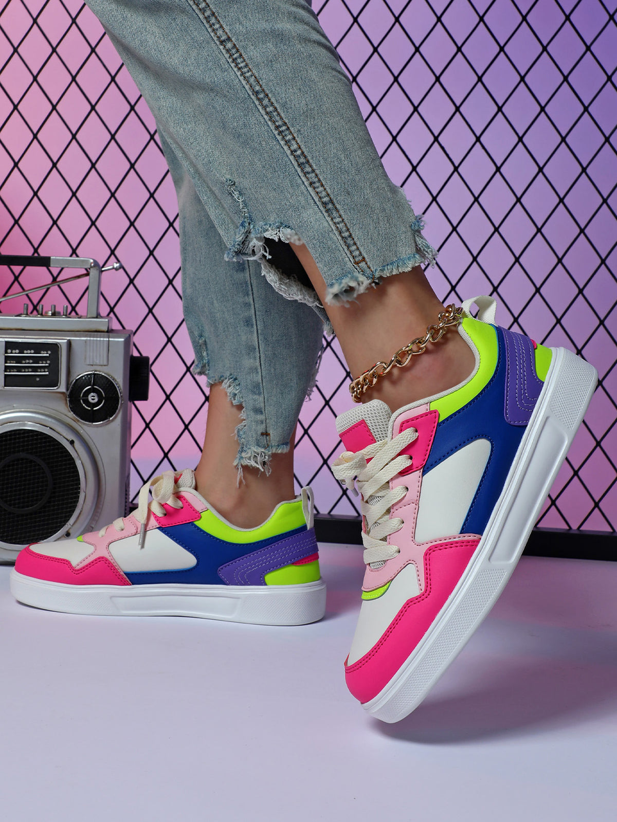 Color-blocked Women's Sneakers