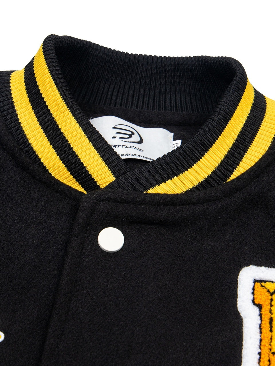 Campus Style Contrasting Colors Towel Embroidery Flocking Embroidery Letter Baseball Jersey