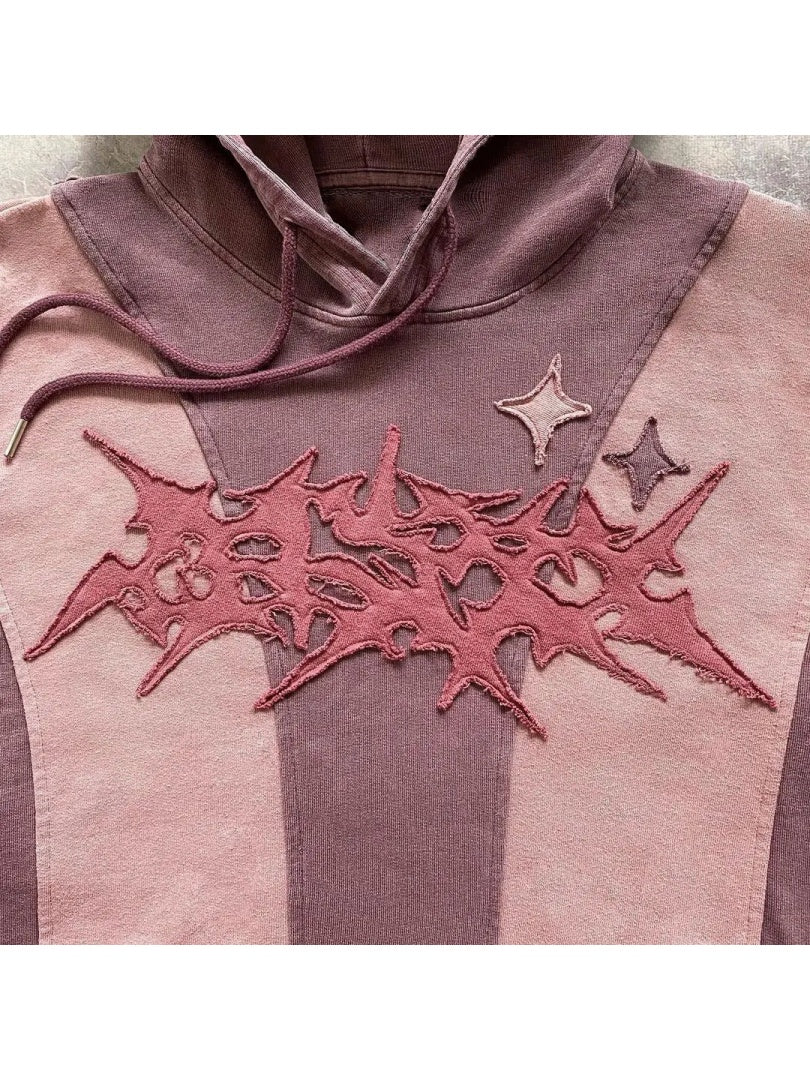 Neutral Color Block Hoodies